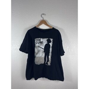 The Cure graphic band T-shirt featuring a monochrome silhouette of Robert Smith